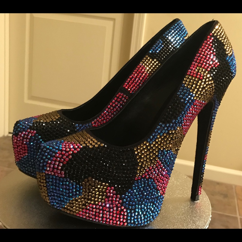 Gorgeous rhinestone platforms